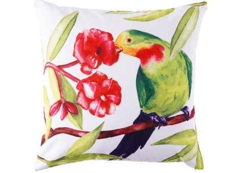 Indoor Outdoor cushion - 18 x 18   - Bird - Green For Cheap