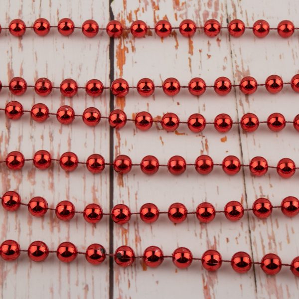 10mm Plastic Beads - Red Supply