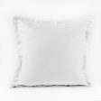 Decorative cushion cover - Cotton canvas Lyon - White - 18 x 18   Sale