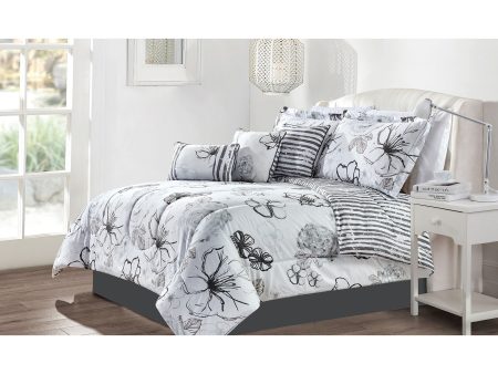 Avalon - 7 pcs Comforter set - Grey Sale