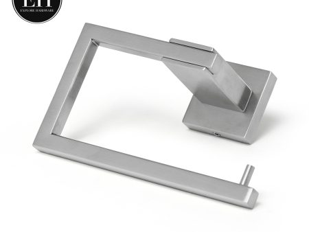 Aurora Square Toilet Paper Holder - Satin Silver Online