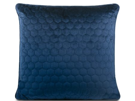 Decorative feather cushion  - Luxe quilted - Indigo - 20 x 20   Hot on Sale