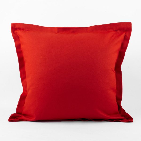 Decorative cushion cover - Cotton canvas Lyon - Red - 18 x 18   Discount