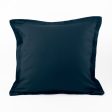 Decorative cushion cover - Cotton canvas Lyon - Indigo - 18 x 18   For Sale