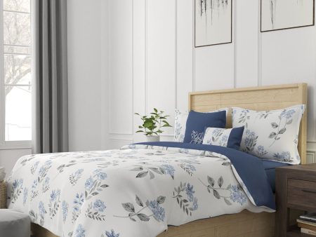 5 pcs Comforter set - Blue - Queen size on Sale