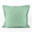 Decorative cushion cover - Cotton canvas Lyon - Aqua - 18 x 18   For Discount