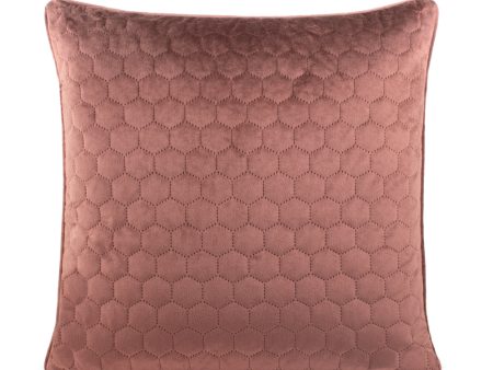 Decorative feather cushion  - Luxe quilted - Rosewood - 20 x 20   For Cheap