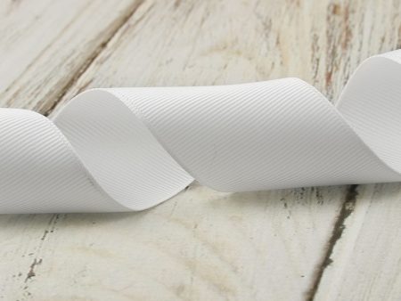 38mm Grosgrain Ribbon - White Sale