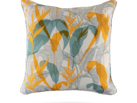 Decorative Outdoor Cushion Cover - Bombay - Molokaï - Yellow - 18 x 18in For Cheap