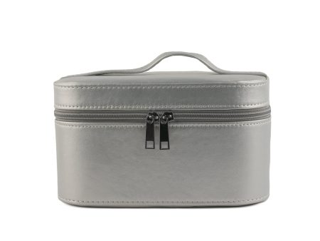 Pleather Box 20.5 x 14.5 x 11.5CM - Matt Silver Online Hot Sale