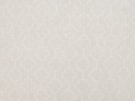 Wide-width fabric - MONOTONE - Trellis - Off white Online now