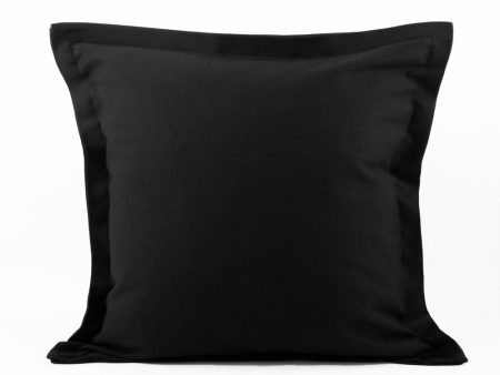 Decorative cushion cover - Cotton canvas Lyon - Black - 18 x 18   Discount