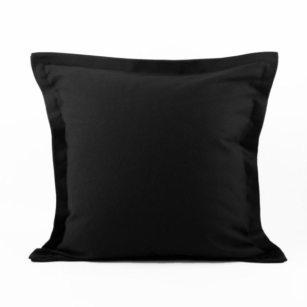 Decorative cushion cover - Cotton canvas Lyon - Black - 18 x 18   Discount