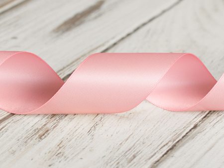 38mm Double Faced Satin Ribbon - Light Pink For Sale