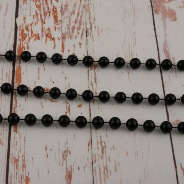 10mm Plastic Beads - Black on Sale