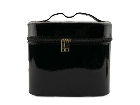 Pleather Box 23 x 17 x 20CM - Shiny Black Hot on Sale