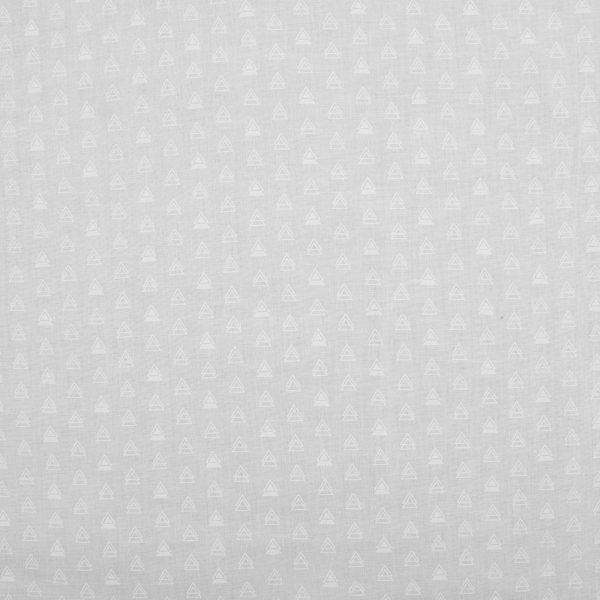 Wide-width fabric - MONOTONE - Triangles - White Online Sale